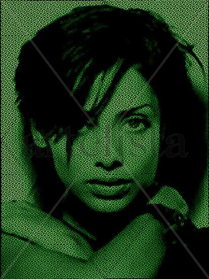 Natalie Imbruglia in Celadonite Serigrafía