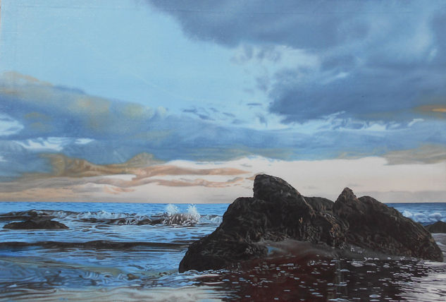 Paisaje de mar mediterraneo Oil Canvas Marine Painting