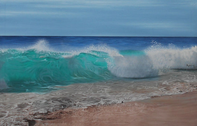 Panorama  de un paisaje de mar Oil Canvas Marine Painting