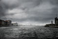 Tormenta desde el Puente de Bizkaia