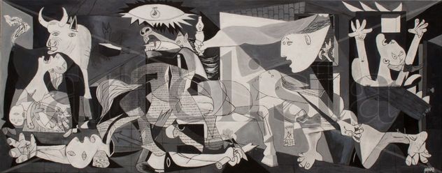 Oil Guernica replic (Pablo Picasso) réplica del Guernica al óleo, lienzo de 100x40