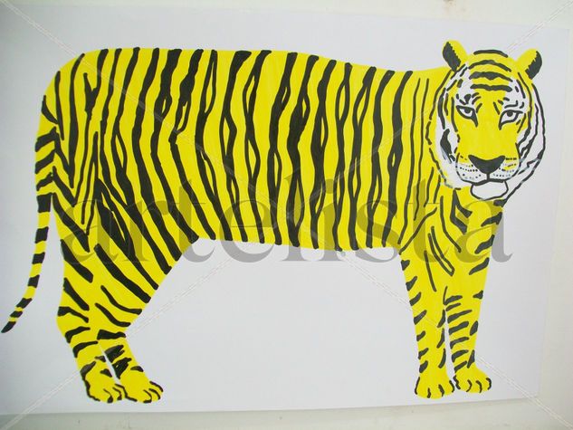 tigre Felt-tip pen Card Animals