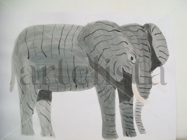 Elefante Watercolour Card Animals