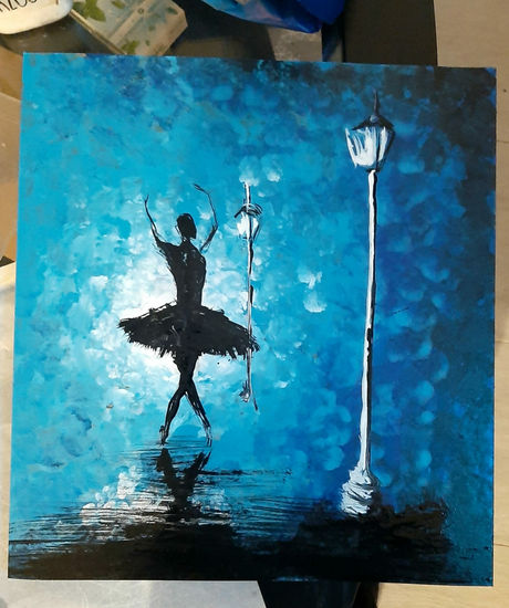 Bailarina con faro Acrylic Panel Figure Painting