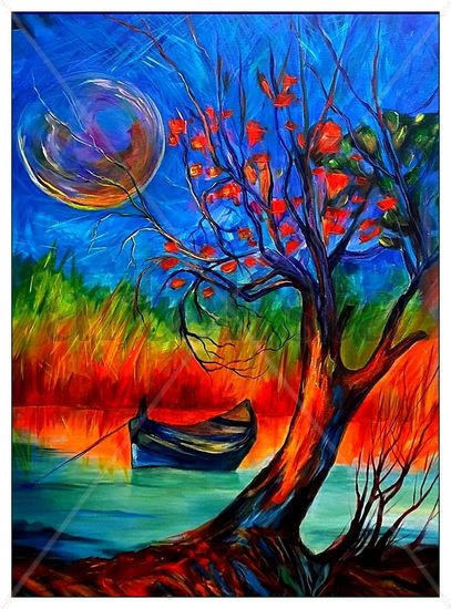 Dim Moonlight Acrylic Canvas Landscaping