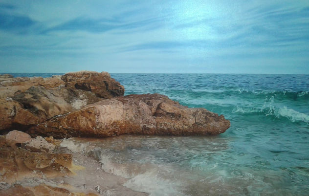 Paisaje de mar con rocas