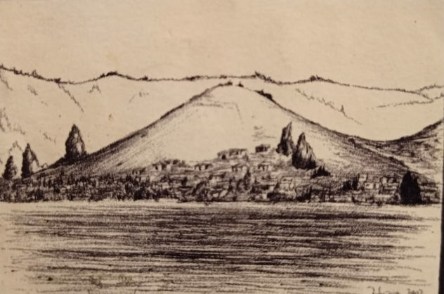 Cerro Pan de azucar, croquis, año 2001, constitucion chile.