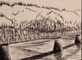 Puente banco de arena, croquis, año 2001, constitucion, chile.
