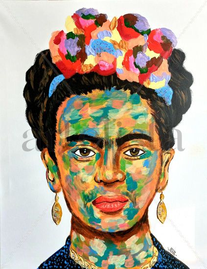 frida kahlo Acrílico Lienzo Retrato