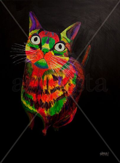 El gato colorao (Igor Aranaz) 60x80 Acrílico Acrílico Lienzo Animales