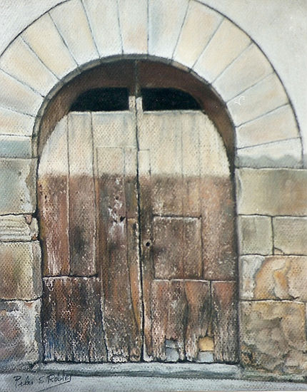 Puerta vieja (provincia de Barcelona) Pastel Paper Others