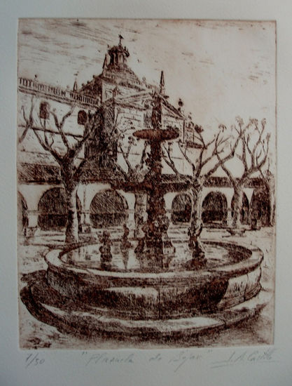 "Plazuela de Bejar ,Ciudad Rodrigo" Etching Process