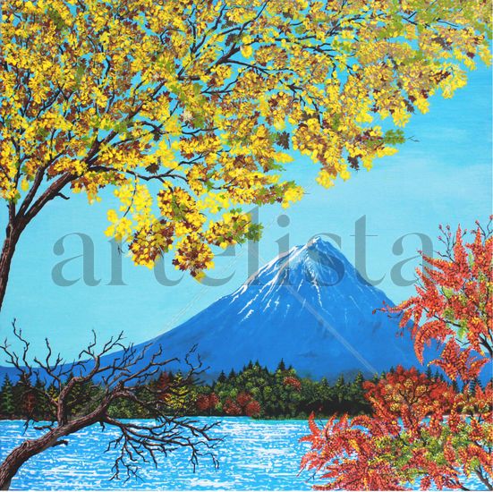 otoño en Japón Acrylic Canvas Landscaping