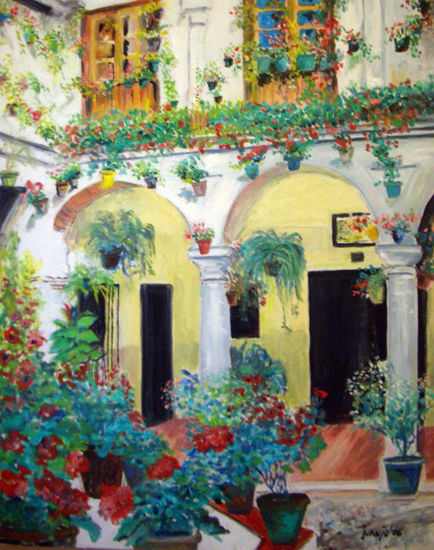 patio andaluz Oil Canvas Landscaping