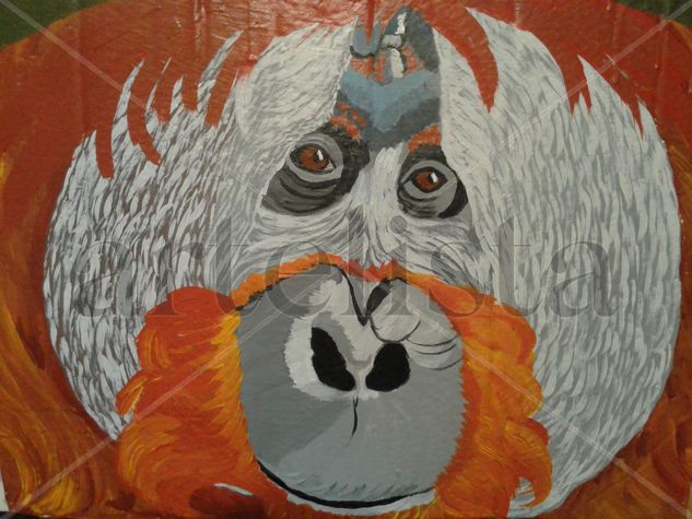 Cara de orangután Acrylic Others Animals