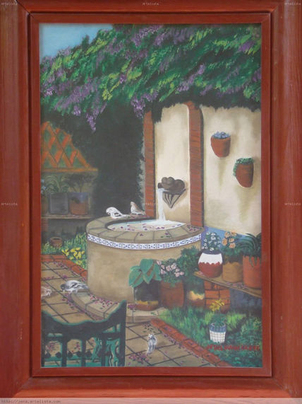 Jardín trasero con...