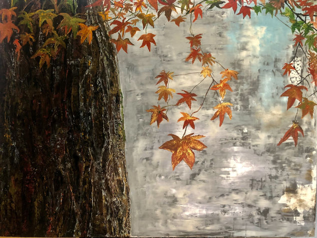 Fall Mixed media Canvas Landscaping