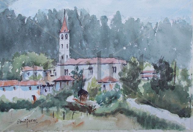 Miravalles,iglesia Watercolour Paper Landscaping