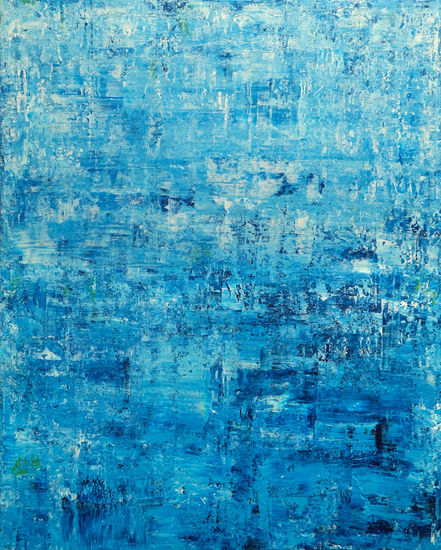 Blue Abstract Composition Acrylic Canvas Others