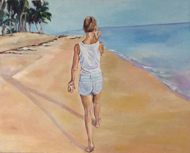 Camino Sola Oil Canvas Figure Painting