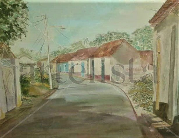 Otra Calle de Píritu Oil Canvas Landscaping