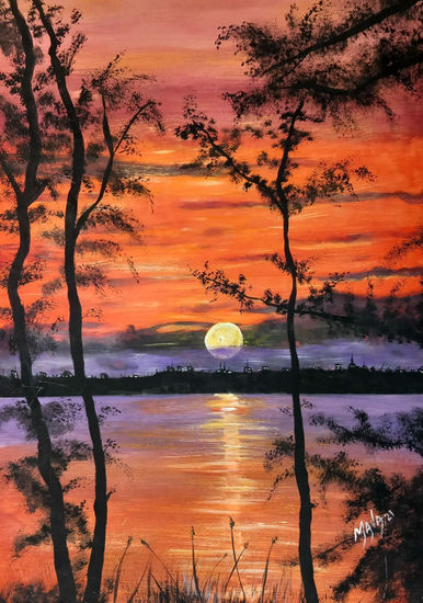 Atardecer de Ciudad Guayana Acrylic Panel Landscaping