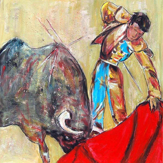 torero Media Mixta Lienzo Figura