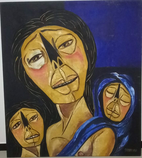 ARTE INDIGENISTA IVAN GUAYASAMIN Oil Canvas Others