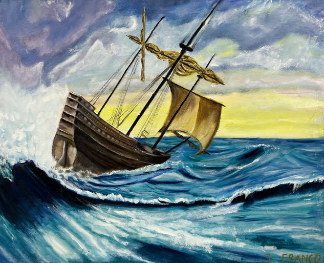 Alta mar Oil Canvas Marine Painting