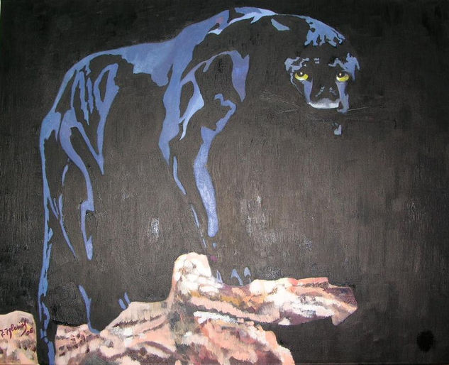 Pantera negra Oil Canvas Animals