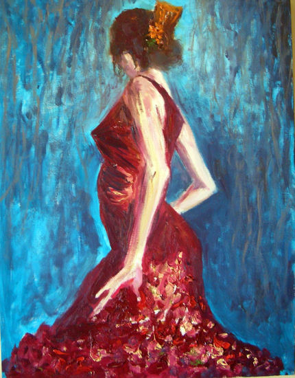 Flamenca Oil Canvas Figure Painting