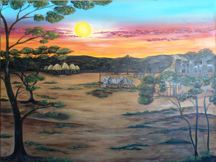 África al atardecer