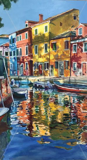 "BURANO 2" Oil Panel Landscaping