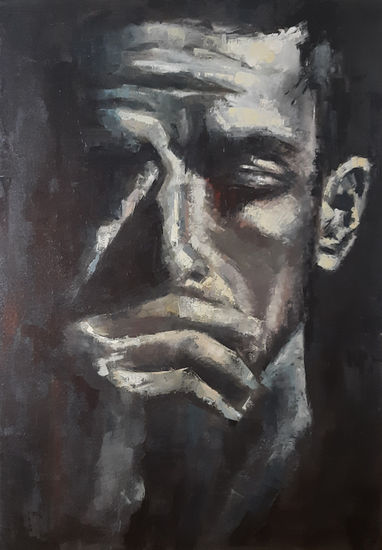 Pensador Oil Canvas Portrait