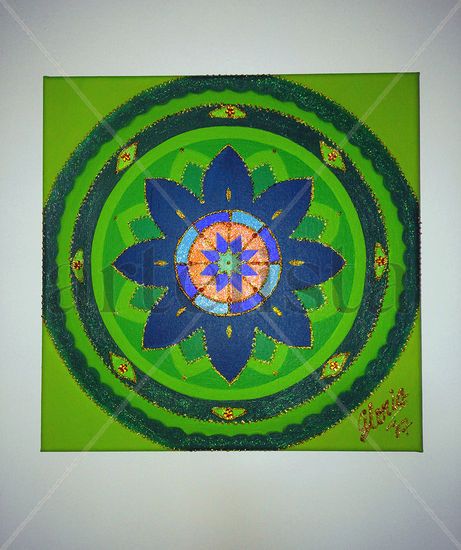 Mandala Luz de Sanación Acrílico Lienzo Figura