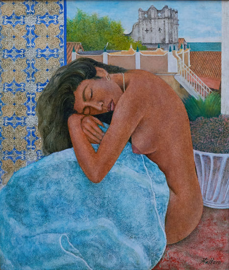 The Mirador Oil Canvas Figure Painting