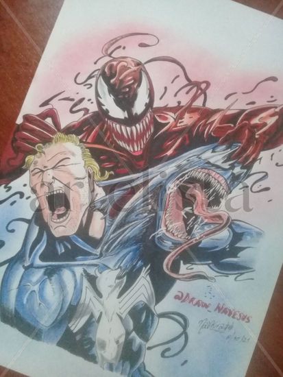 CARNAGE vs VENOM Mixed Media