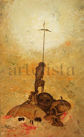 be afraid of God Oil Canvas Figure Painting