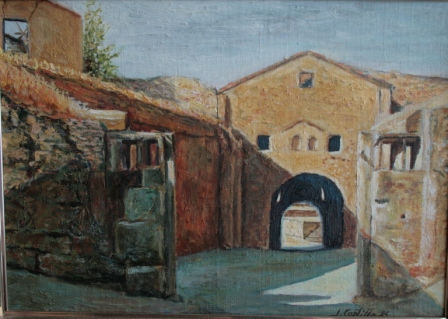 "La puerta de la  Colada por la mañana Oil Canvas Landscaping