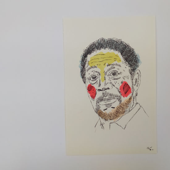 Morgan Freeman Técnica Mixta