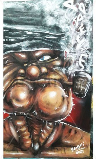 popeye el marino Acrylic Panel Portrait