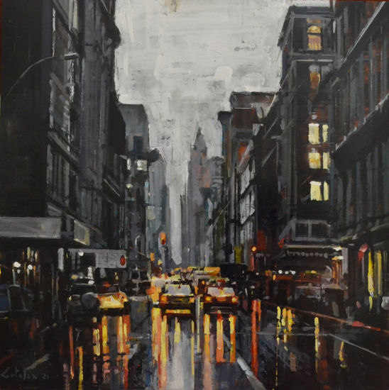 NYC Óleo Tabla Paisaje