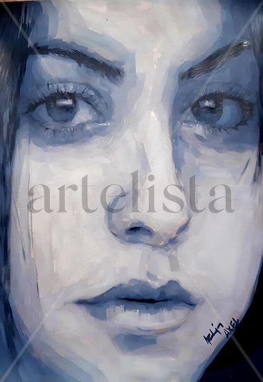 face Oil Card Figure Painting