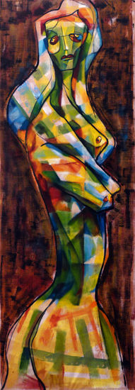 Mujer de brazos cruzados Oil Canvas Nude Paintings