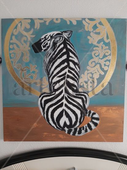 Tigre siberiano (белый тигр) Acrylic Canvas Animals