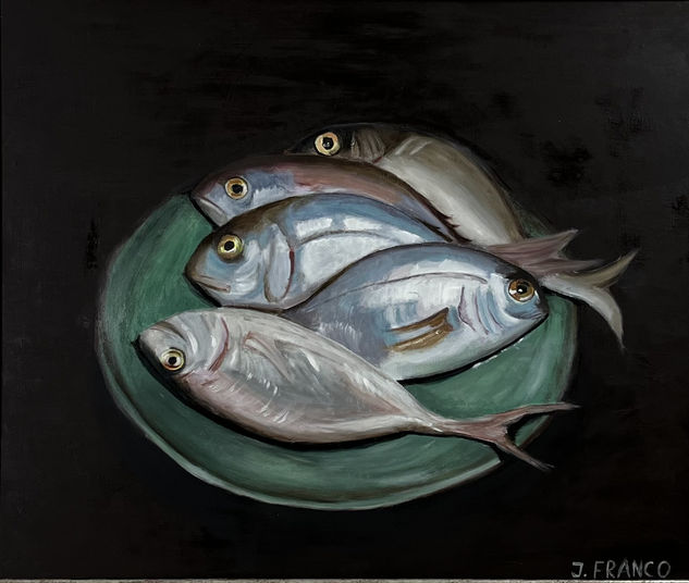 PESCADOS Oil Panel Still Life Paintings