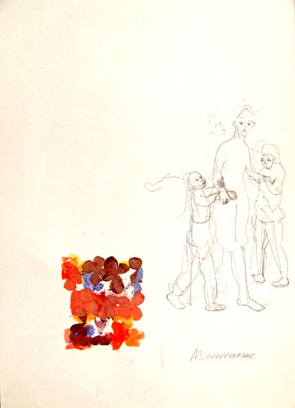 Asombrados por el jardín de Ora (de la serie de dibujos sobre Ora)