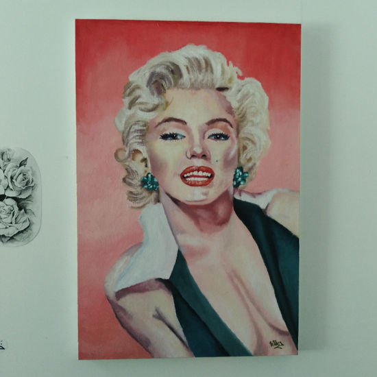 Marilyn Monroe Oil Canvas Portrait