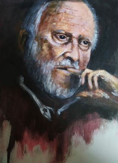 RETRATO DE JULIO ANGUITA Acrílico Lienzo Retrato