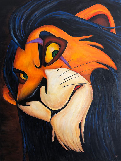 Scar Acrylic Canvas Figure Painting